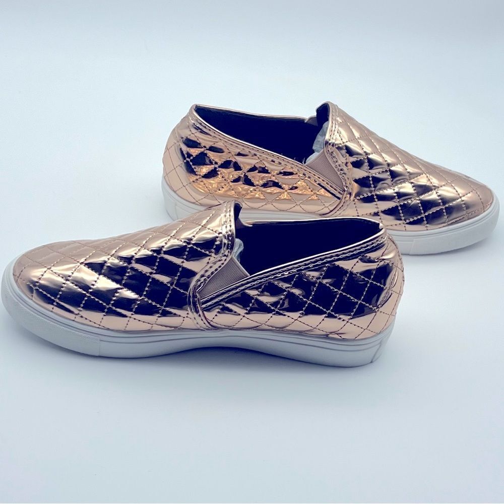 Rose Gold Slip On Sneakers Size 39 Brand Unknown Excellent Condition - Picture 6 of 9